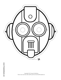 Printable Oval Robot Mask To Color Mask Robot Mask Robot Costumes Robot Theme