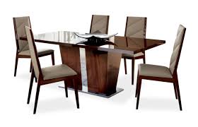 7 pc dining room set dining table with self storing butterfly leaf and six parson chair with oak leg and linen fabric light fawn. Product Details Coco Round Four Seater Dining Set In Walnut Finish