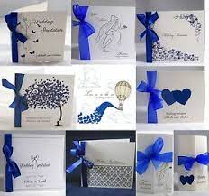 Check spelling or type a new query. Royal Blue Wedding Invitations Personalised Ribbon Envelopes Day Evening Ebay