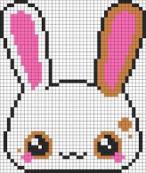 Tuto Perles A Repasser Diy Hama Kawaii Bunny Lapin Pixelart Vorlagen Bugelperlenbilder Bugelperlen Vorlagen