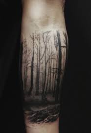 She asked allen to conceal the scarring left on her breast using his skills as a tattoo artist. Dark Forest Tattoo On Forearm By David Allen