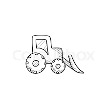 Bulldozer Vector Sketch Icon Isolated Stock Vector Colourbox The circles don't have to be perfect. bulldozer vector sketch icon isolated