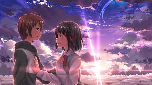 Mitsuha miyamizu taki tachibana cloud comet scenic. Your Name Hd Wallpaper Background Image 1920x1080