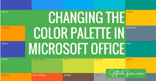 Click on a color combinations name to test it out. Changing The Color Palette In Microsoft Office Gifted Guru