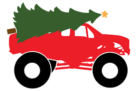 Download Monster Truck With Christmas Tree Graphic By Idrawsilhouettes Creative Fabrica SVG Cut Files