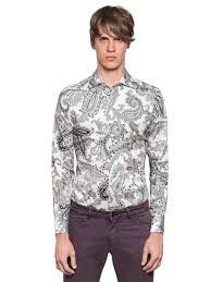 luisaviaroma luxury shopping worldwide shipping florence satin shirt paisley print shirts