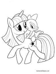Free, printable mandala coloring pages for adults in every design you can imagine. Twilight Sparkle And Spike Coloring Page My Little Pony Coloring Pages