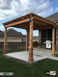 Do not attempt to anchor the support post directly on to patio pavers or flagstone. 12 Creative Patio Pergola Plans To Consider For Your Home Backyardcom Com Patio Pergolas Backyard Patio Outdoor Pergola Backyard Patio Design