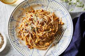 Garlicky Whole Wheat Pasta With Fried Hazelnuts Recipe On Food52 Recipe Whole Wheat Pasta Hazelnut Recipes Wheat Pasta Recipes