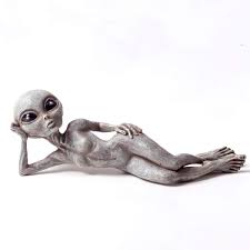 Amazon.com: John Bernard & Company Sexy Alien Invasion 10” Lying UFO  Extraterrestrial Garden Alien Statue and Figurine Summer - Cosmic Green ( Alien Gray) : Patio, Lawn & Garden