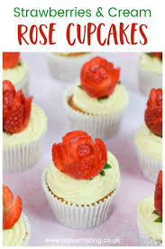 $34.00 + shipping + shipping + shipping. Strawberries Cream Cupcakes Recipe With Strawberry Roses Eats Amazing