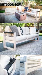 This brick patio looks so stunning and moreover, a white pergola, privacy screen, chair, and plant's pot complement it even more. Diy Ikea Outdoor Sofa In Diesem Tutorial Zeige Ich Ihnen Wie Sie Mit 2 4 Und Diesem Diy Ich Ihne Outdoor Sofa Diy Ikea Outdoor Outdoor Furniture Plans