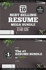 10 Best Selling Resume Mega Bundle Print Design Template Graphic Design Templates Brochure Inspiration