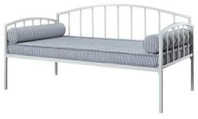 Metal daybed frame twin metal slats platform base box spring replacement bed sofa for living room guest room (twin, white white daybed with a trundle. Twin Size White Metal Day Bed Frame With 600 Lb Weight Limit Transitional Daybeds By Hilton Furnitures