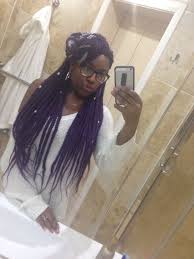 Black And Purple Braids Pin On Protective Hair Styles
