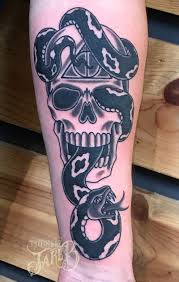 The dark mark is the symbol of lord voldemort and his death eaters. Harry Potter Dark Mark Tattoo Tattoos By Jake B