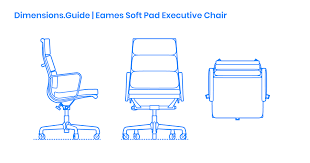 Eames Soft Pad Executive Chair Dimensions Drawings Dimensions Com