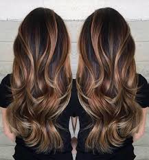 Flattering Caramel Highlights On Dark Brown Hair Long Brunette Hair Hair Styles Long Hair Styles