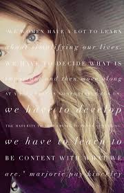 What do you think of this quote from Marjorie Barstow?