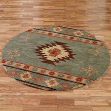 southwest diamond round rugs