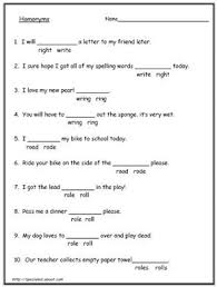 200 Homonyms Homophones And Homographs With Exercises Homophones Worksheets Homonyms Kindergarten Reading Worksheets