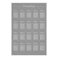 20 Table Large Wedding Seating Chart Any Color Zazzle