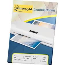 Technical data sheet 175 mic the relevant data for performance, structure and contents for the matt 175 micron laminating film download. Bottcher Ag Laminierfolien Din A4 80 Mic Matt 100 Stuck Bottcher Ag