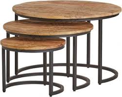 5 out of 5 stars. Indian Industrial Wooden Round Table Set Of 3 Coffee Table With Iron Frame Nesting Table From India Tradewheel Com