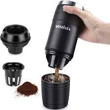 Mosfiata Portable Coffee Maker Compatible With K Cup Capsule And Ground Portable Coffee Mac Camping Coffee Maker Portable Coffee Maker Portable Espresso Maker