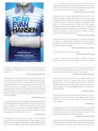 A special edition coffee table book authored by levenson, pasek and paul, dear evan hansen: Dear Evan Hansen Libretto Pdf