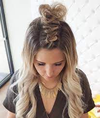 Braided Top Knot Braided Top Knots Bridesmaid Hair Braid Top Knot Hairstyles