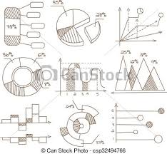 Graphs Pie Charts And Diagrams Hand Drawn Business Icons Set