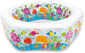 98 Amazon Com Intex Swim Center Ocean Reef Inflatable Pool 75 X 70 X 24 For Ages 6 Toys Ga Inflatable Pool Children Swimming Pool Inflatable Bathtub