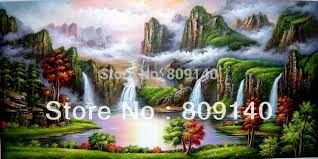 Free shipping on orders over $25 shipped by amazon. Fortune Basin Oil Painting Canvas Feng Shui Landscape Career Boosting Handmade Home Office Hotel Decoration Chinese Wall Art Art E Decor Art Sanddecorating Arts And Crafts Aliexpress