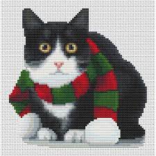 An original counted cross stitch kit by fido stitch studio. Keeping Warm Orcraphics Cross Stitch