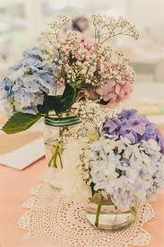 The hydrangea flower is a lovely, versatile flower that looks stunning as a bridal bouquet or part of other wedding floral arrangements. 21 Simple Yet Rustic Diy Hydrangea Wedding Centerpieces Ideas Weddinginclude Hydrangea Centerpiece Wedding Flower Centerpieces Wedding Hydrangeas Wedding