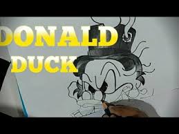 How to draw donald duck easy and step by step. Drawing Of Gangster Donald Duck Youtube