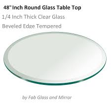 48 Round Tempered Glass Table Top 1 4 Thick With 1 Beveled Edge Glass Top Table Tempered Glass Table Top Round Glass Table Top