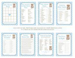Blue Teddy Bear Baby Shower Game Printable Teddy Bear Baby Etsy In 2021 Construction Baby Shower Baby Bear Baby Shower Baby Shower Clothesline
