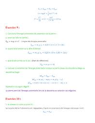 Energie potentielle de pesanteur et energie mecanique 1 bac. Travail Et Energie Potentielle De Pesanteur Energie Mecanique Corrige Serie D Exercices 1 Alloschool