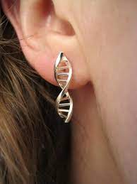 Dna Double Helix Earrings In Sterling Silver Stud Earrings Etsy Dna Jewelry Dna Earrings Silver Jewelry Earrings