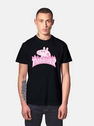 Peppa Pig X Thrasher Parody T Shirt