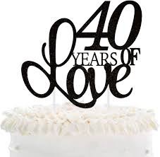 Great savings & free delivery / collection on many items. 40 Years Of Love Cake Topper Anniversary Cake Topper Cake Decoration Cake Decorating Wedding Anniversary Cake 40th Wedding Anniversary Paper Party Supplies Party Decor