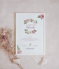 Urkunde — eine urkunde (v. Urkunde Blumenmadchen Blumenkind Brautfunkeln