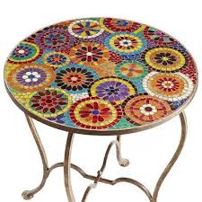 Elba Mosaic Accent Table Mosaic Accent Table Mosaic Mosaic Stained