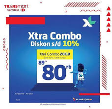 Untuk combo paket internet dan nelpon yang aktif seharian, harga paket xl hanya kalah murah dari operator 3 (tri). Discount Up To 10 Extra Combo Xl At Transmart Carrefour February 2019 Revo Town
