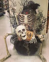 Halloween Skeleton On Pumpkin By Tiffany At Michael S San Clemente Ca White Halloween Party Halloween Crafts Halloween Skeletons