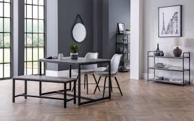 Top quality service · easy returns · buy online only! Staten Bench Kari Grey Dining Set Julian Bowen Limited
