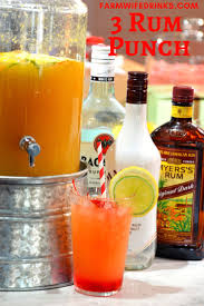 3 Rum Punch Recipe Is The Sweet Combination Of Pineapple Lime And Orange Juices With Dark White And C Rum Punch Recipes Summer Rum Drinks Rum Drinks Recipes