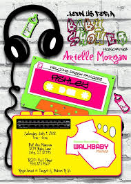 90 S Fresh Prince Princess Hip Hop Theme Baby Shower Invitation Music Baby Showers Baby Shower Themes Prince Baby Shower Invitations